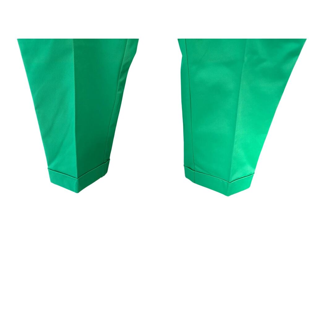 7th Avenue Design Studio Green Ankle Pants Size 12 Stretch Career Crop Slim Fit - Picture 5 of 9